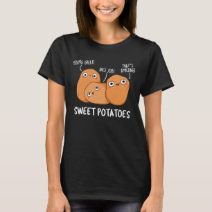 T-shirt Pommes de terre sucrées amusant Nourriture chatte 