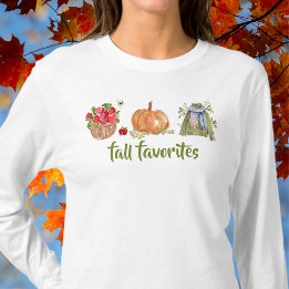 T-shirt Pommes Favoris Automne, Citrouille, Sweater