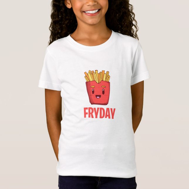 T-Shirt Pommes frites drôles TGIF d'aliments de (Devant)