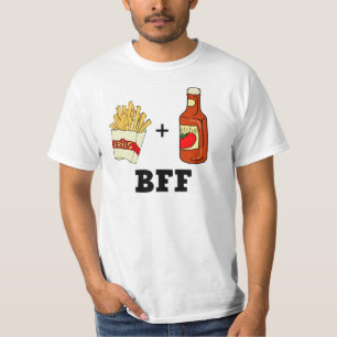 T-shirt Pommes frites et ketchup BFF