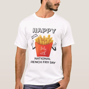 T-shirt Pommes frites jour 13 juillet national heureux,