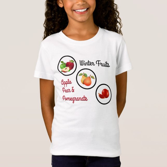 T-Shirt Pommes, poires et grenades (Devant)