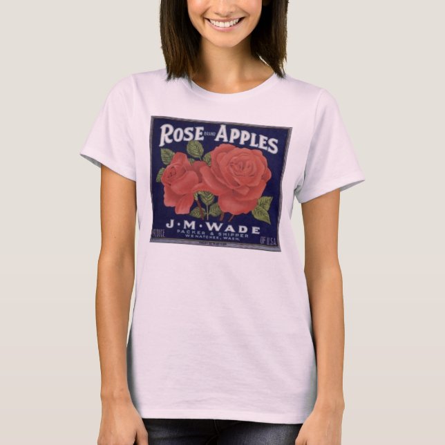 T-shirt Pommes roses de marque (Devant)