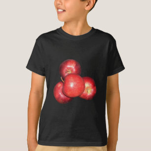 T-shirt Pommes Rouges Douces et Croquantes - Impression de