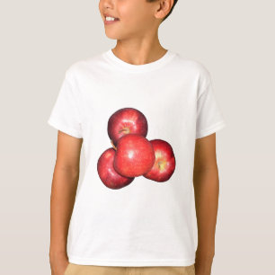 T-shirt Pommes Rouges Douces et Croquantes - Impression de