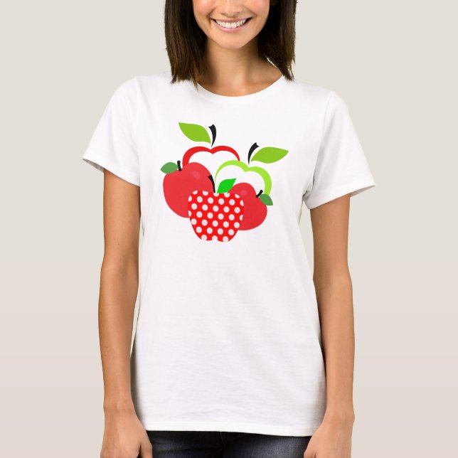 T-shirt Pommes rouges et vertes (Devant)