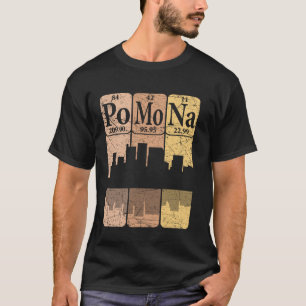 T-shirt Pomona Californie Tableau Périodique Éléments Pomo