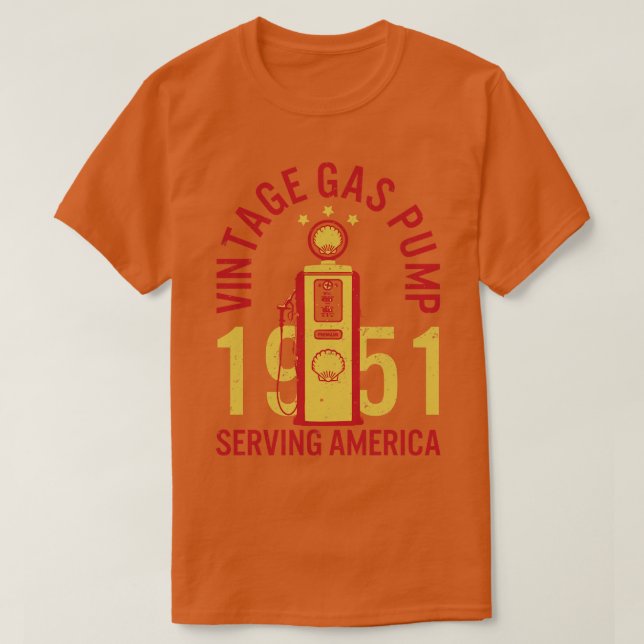 T-shirt Pompe à gaz vintage (Design devant)