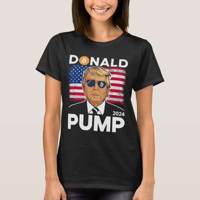 T-shirt Pompe Bitcoin drôle Trump 2024 Crypto (Devant)