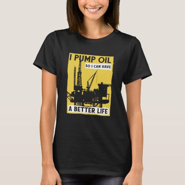 T-shirt Pompe de forage Fracker fracturation Oilfield (Devant)