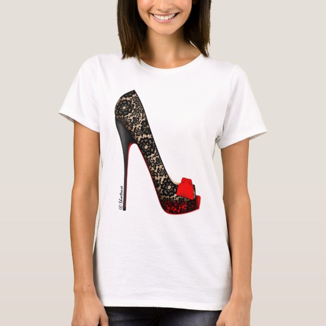 T-shirt Pompe de plate-forme d'orteil de piaulement (Devant)