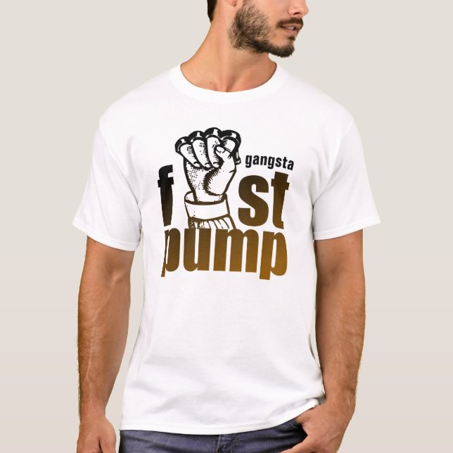 T-SHIRT POMPE DE POING DE GANGSTA (Devant)
