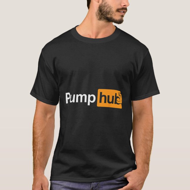 T-shirt Pompe Hub Funny Bodybuilding Poids Design (Devant)
