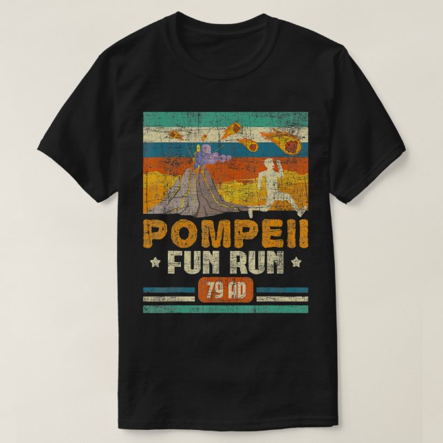 T-shirt Pompéi Géographie Fun Run Volcanologue Volcanolo (Design devant)