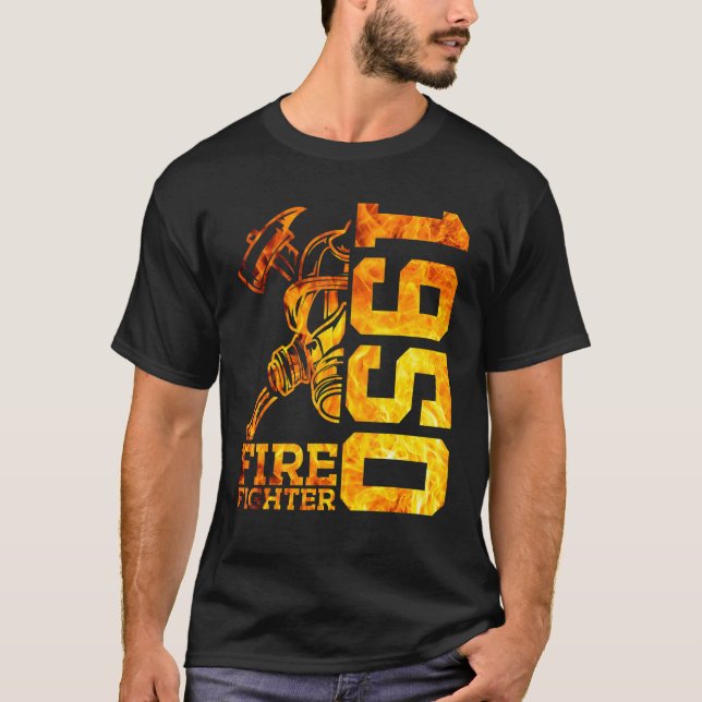 T-shirt Pompier 1950 72 ans Brigade des incendies 72e anni (Devant)