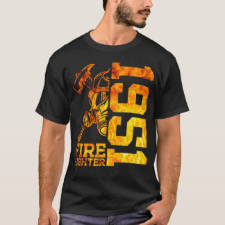 T-shirt Pompier 1951 71 ans Brigade d'incendie 71e naissan