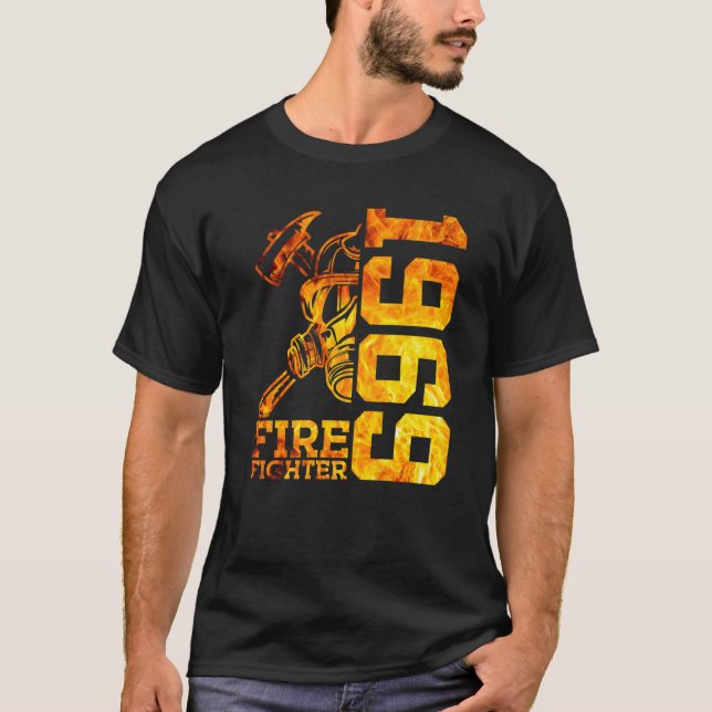 T-shirt Pompier 1969 53 ans Brigade d'incendie 53e naissan (Devant)