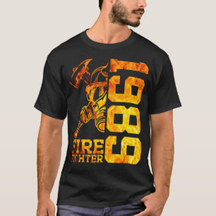 T-shirt Pompier 1989 33 ans Brigade d'incendie 33e naissan