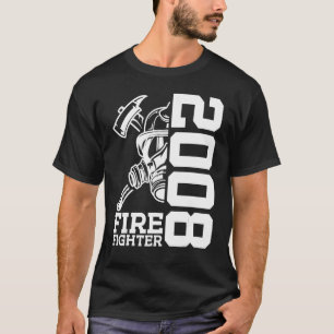 T-shirt Pompier 2008 15 ans Brigade d'incendie 15e anniver