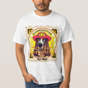 T-shirt pompier à chien