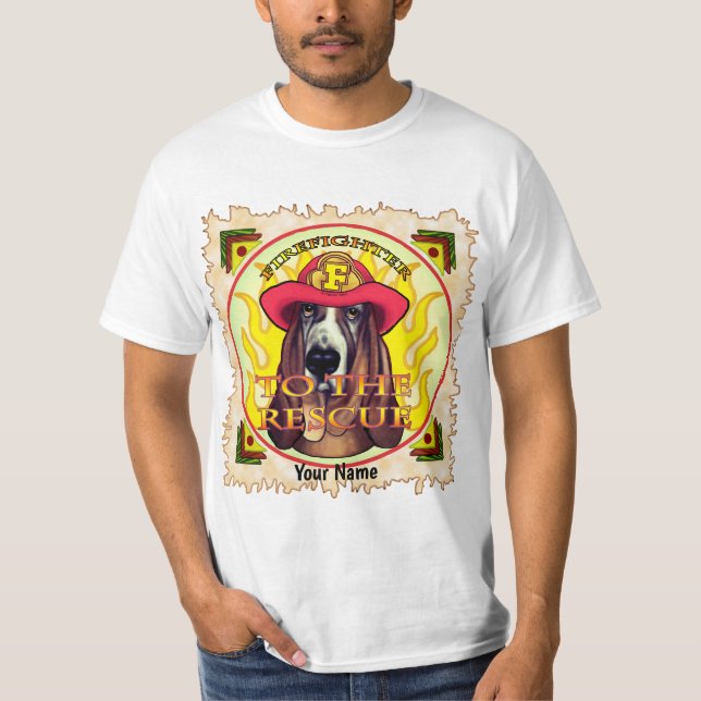 T-shirt pompier à chien (Devant)