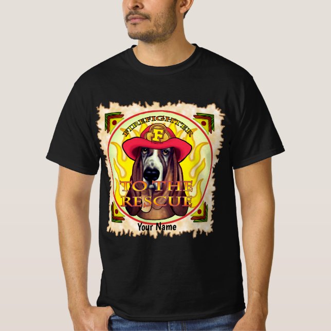 T-shirt pompier à chien (Devant)