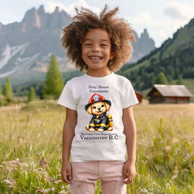 T-shirt Pompier à chiot prêt à l'action ! (Créateur téléchargé)