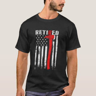T-shirt Pompier à la retraite mince ligne rouge Ax America