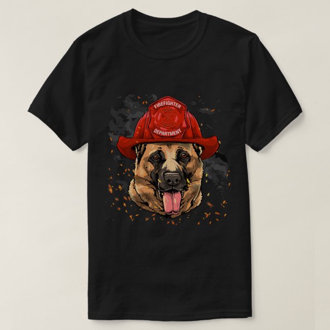 T-shirt Pompier Allemand Berger Service d'incendie Firema (Design devant)