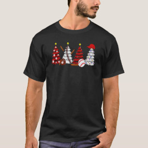 T-shirt Pompier Baseball Noël Sapin Joyeux Noël