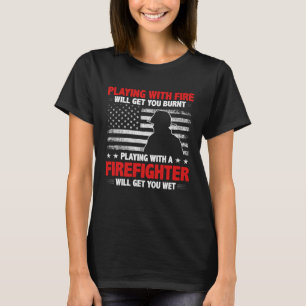 T-shirt Pompier Citation Sapeur-Pompier Patriotique Combat