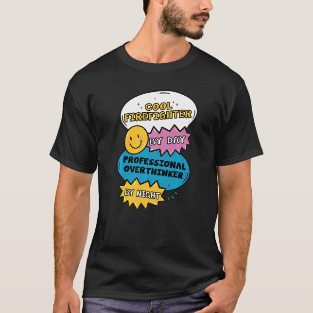 T-shirt Pompier cool Par Jour Surpenseur Professionnel B (Devant)