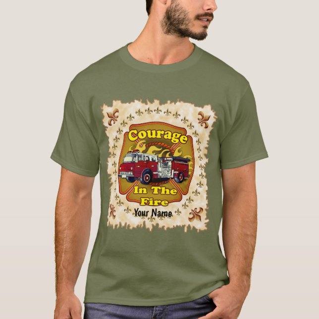 T-shirt pompier Courage (Devant)