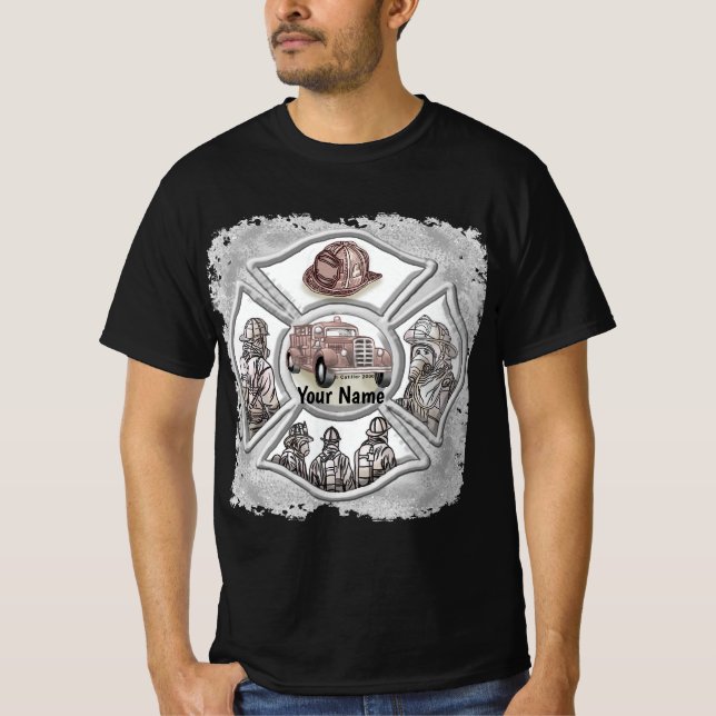 T-shirt Pompier croisé maltais (Devant)
