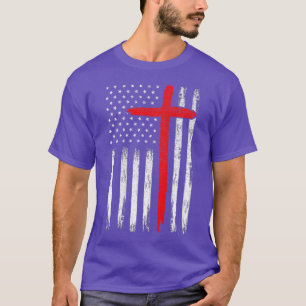T-shirt Pompier Croix Rouge avec drapeau américain (à l'ar