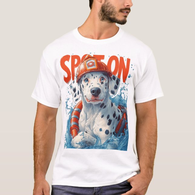 T-shirt Pompier Dalmatien - Spot On Design (Devant)