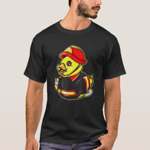 T-shirt Pompier de canard en caoutchouc Service d'incendie
