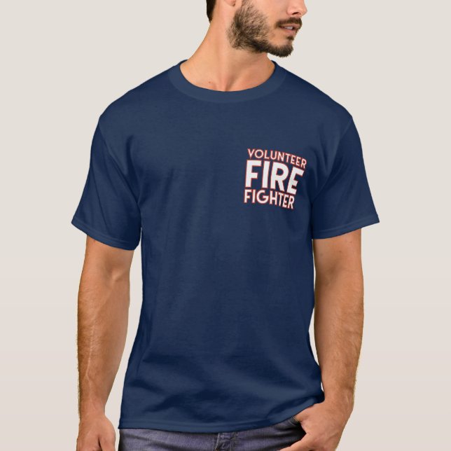 T-shirt Pompier de pompier volontaire Service pompier (Devant)