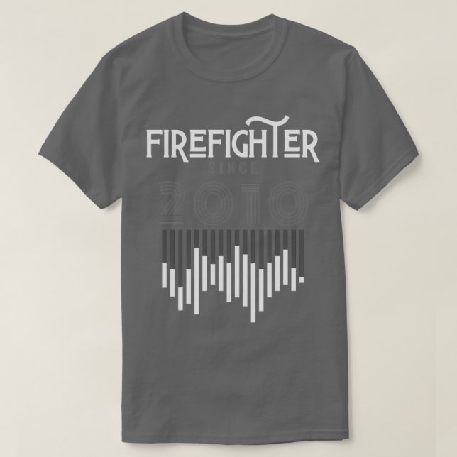 T-shirt Pompier depuis 2010 (3) (Design devant)