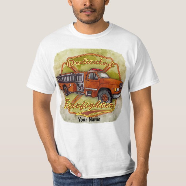 T-shirt Pompier dévoué  (Devant)