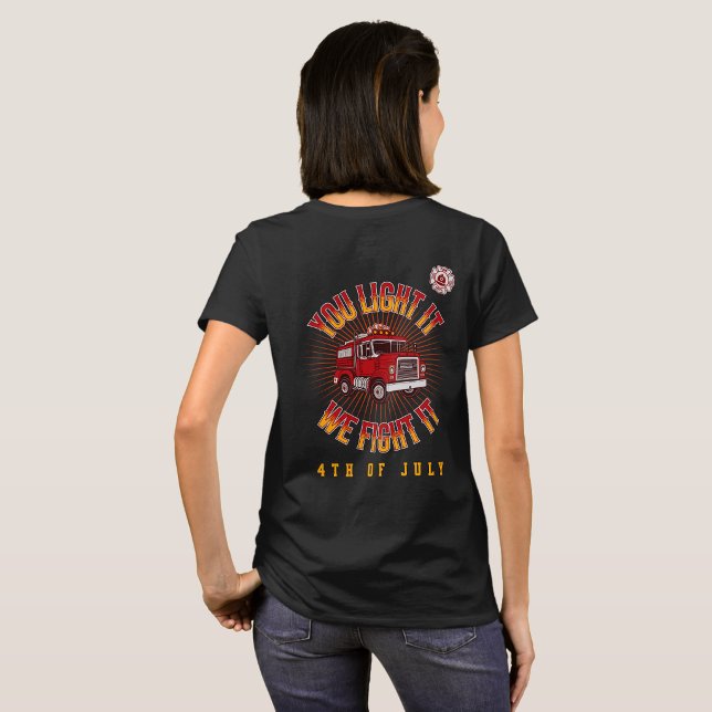 T-shirt Pompier drôle du 4 juillet (Créateur téléchargé)
