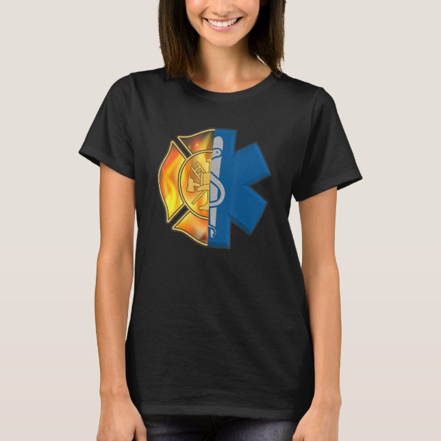T-shirt Pompier Emt Fière Emt Pompier Ems Badge (Devant)