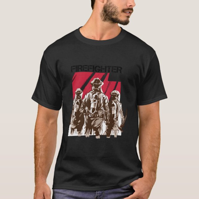 T-shirt Pompier Et Secourir Pour Noël (Devant)