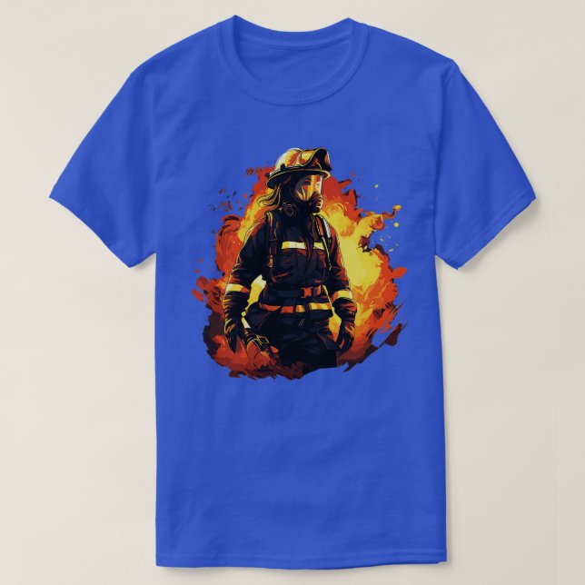 T-shirt Pompier féminin 1 (Design devant)