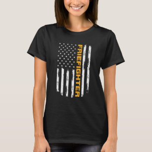 T-shirt Pompier Fière Porte Positive Vintage Amérique