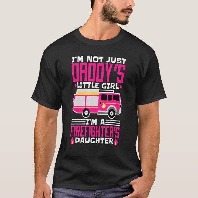 T-shirt Pompier Fille Conception Pour Enfants Pompier K (Devant)