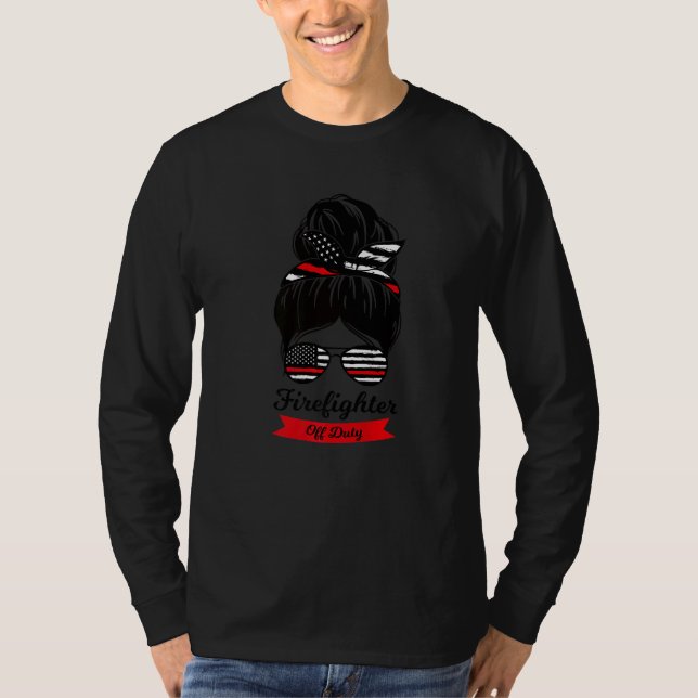 T-shirt Pompier hors service Agent de pompier (Devant)