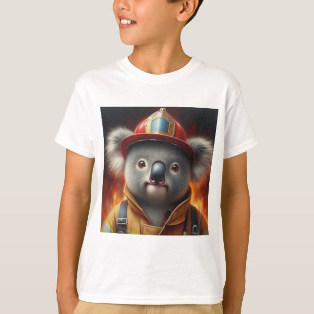 T-shirt Pompier Koala (Devant)
