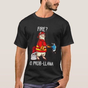 T-shirt Pompier Llama Alpaca Enfants Pour Les Garçons Pomp