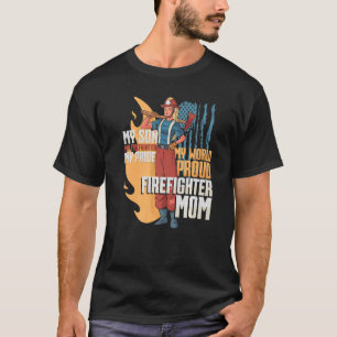 T-shirt Pompier Mon Fils Mon Fils Mon Pompier Ma Fierté Mo